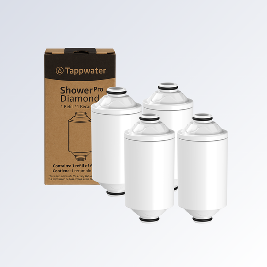 ShowerPro Diamond Shower Filter Refills - 4 Pack